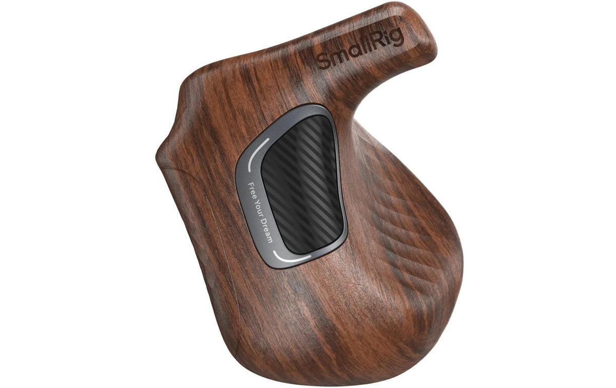 SmallRig ImageGrip 5161 Handgriff – Holzgriff, NATO-Klemme (links) – für viele Kameras – Braun