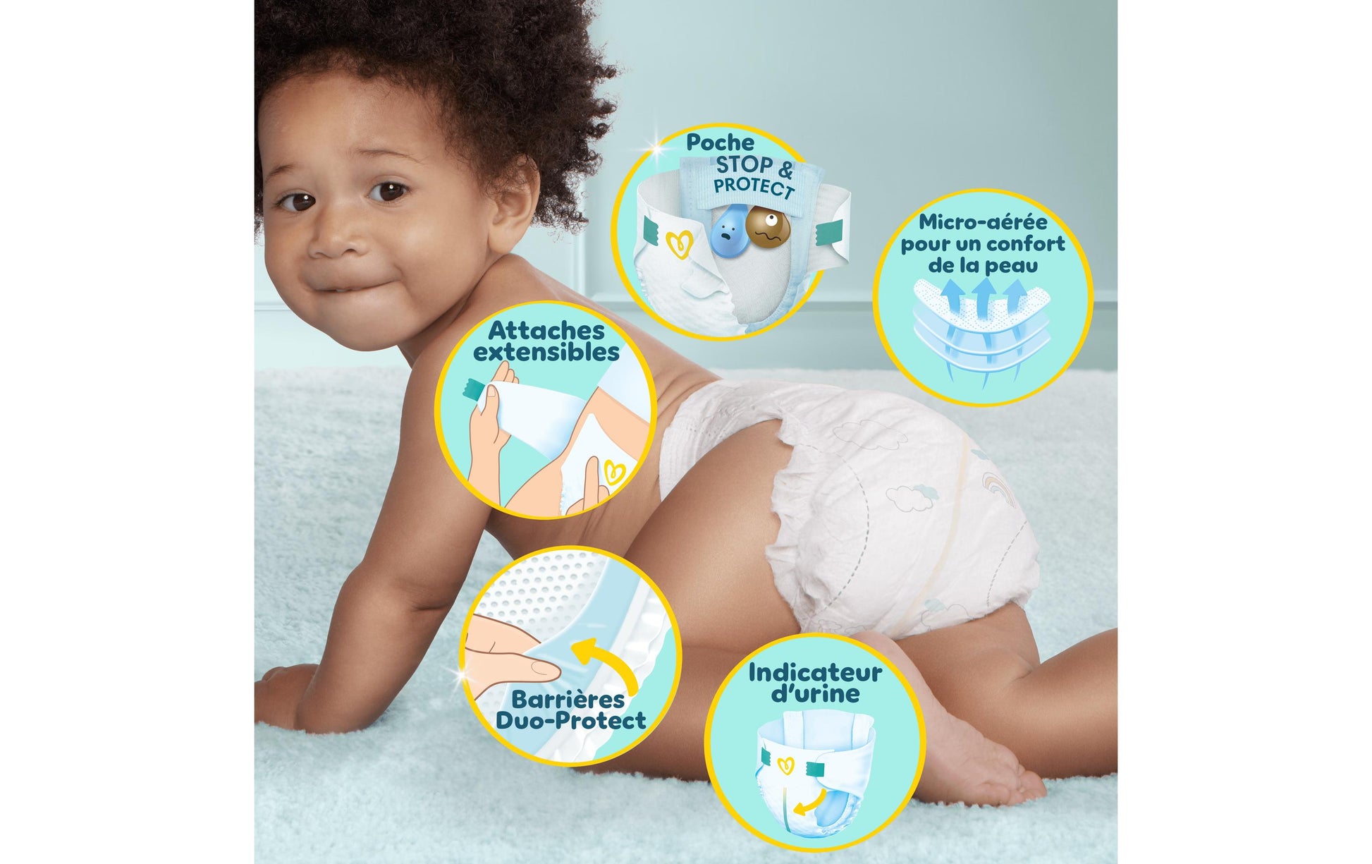 Pampers Windeln Premium Protection – Gr. 4 (9–14 kg) – 174 Stk – weiss