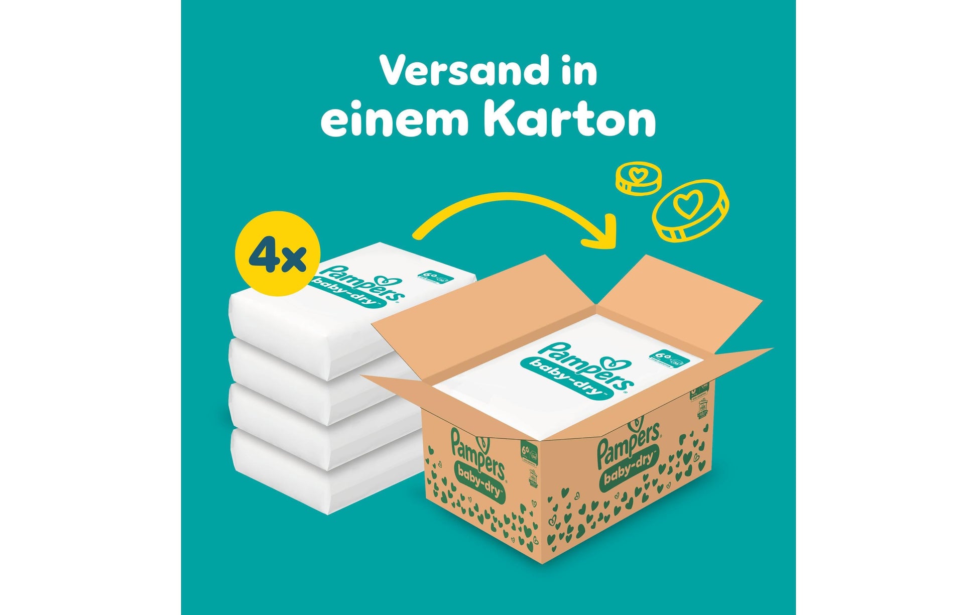 Pampers Windeln Baby Dry – Grösse 6+ – 144 Stk