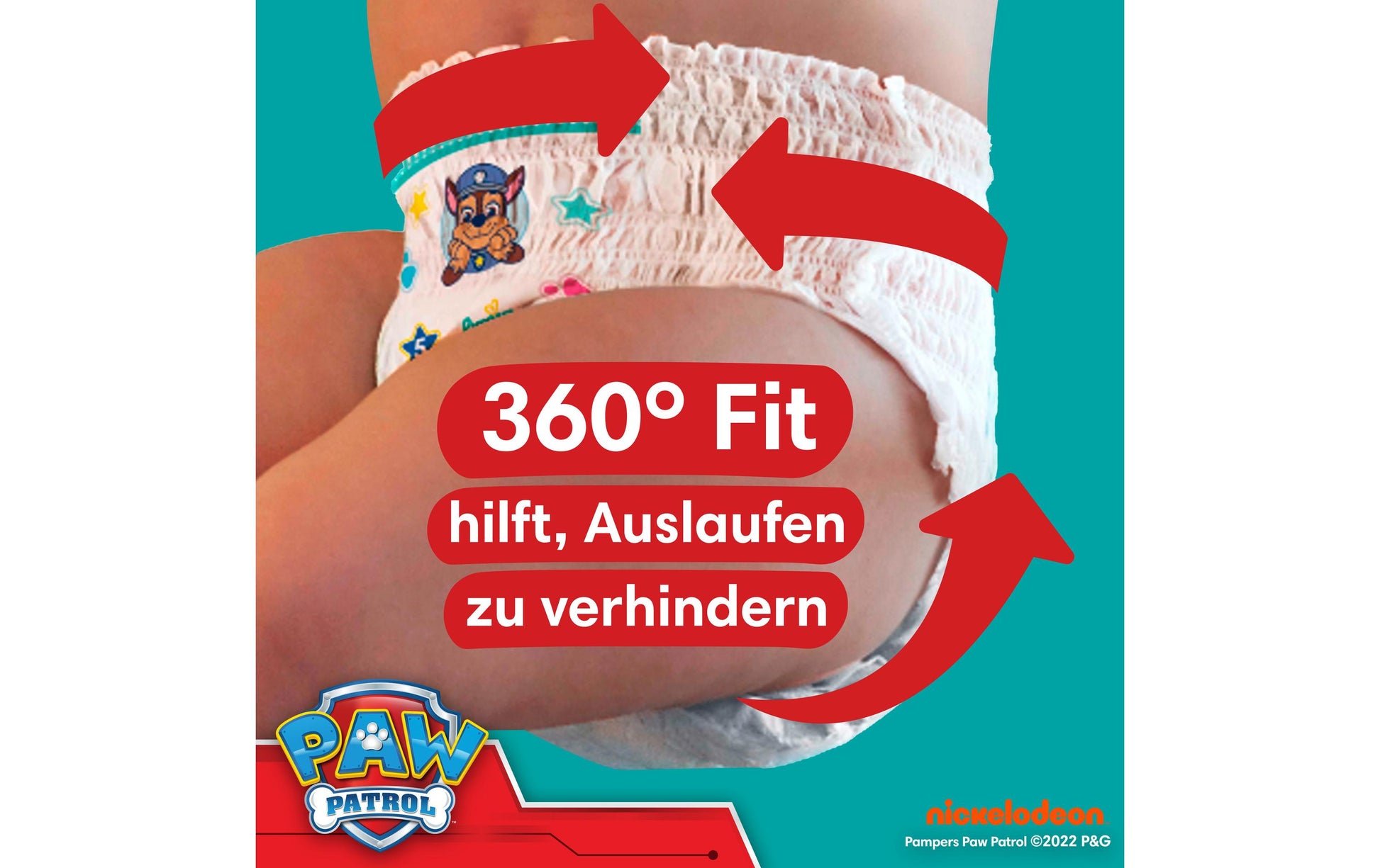 Pampers Baby Dry Pants Paw Patrol – Grösse 5 (12–17 kg) – 160 Stk – weiss