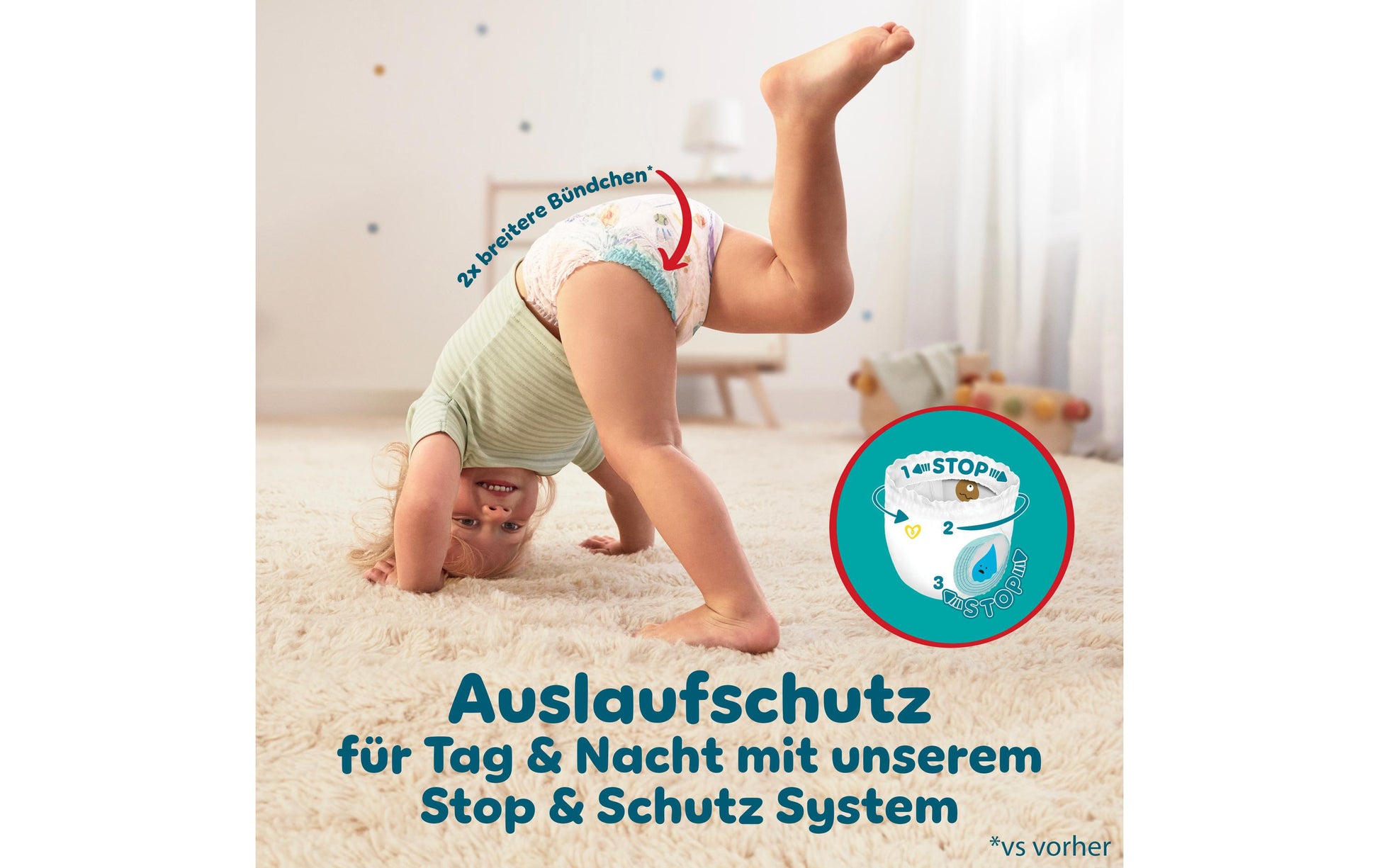Pampers Hosen Grösse 4 – 9–15 kg, 180 Stk – weiss
