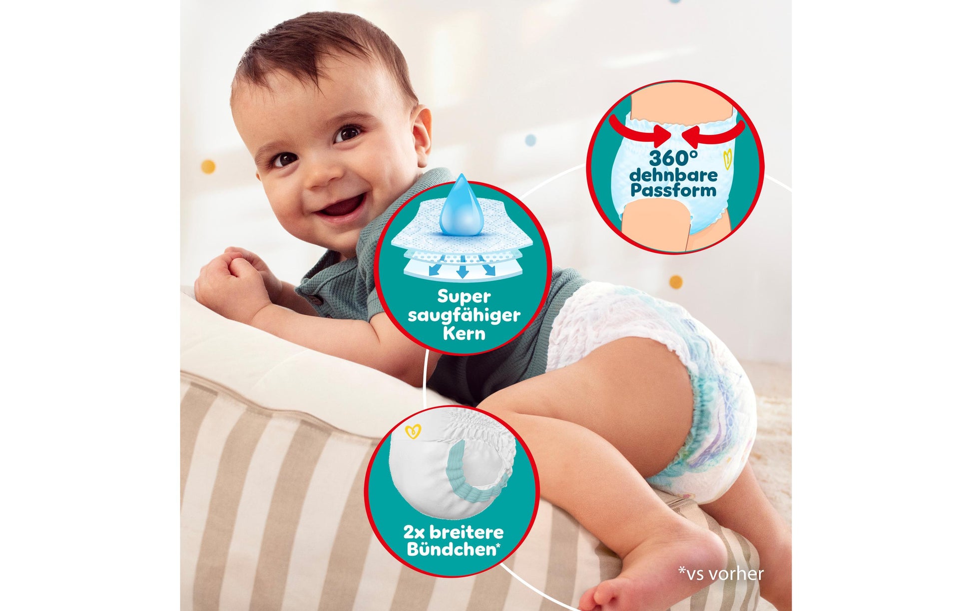 Pampers Windeln Pants – Grösse 8 (ab 17 kg) – 117 Stk – weiss