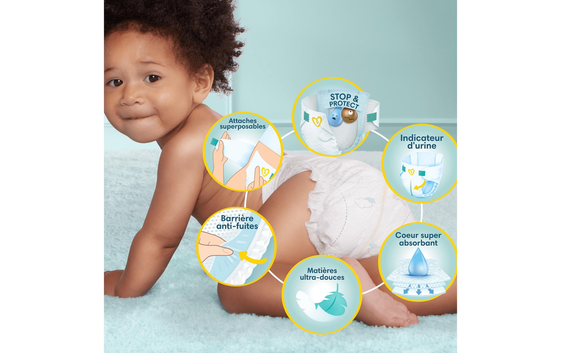 Pampers Windeln Premium Protection – Grösse 3 (Midi), 6–10 kg – 204 Stk