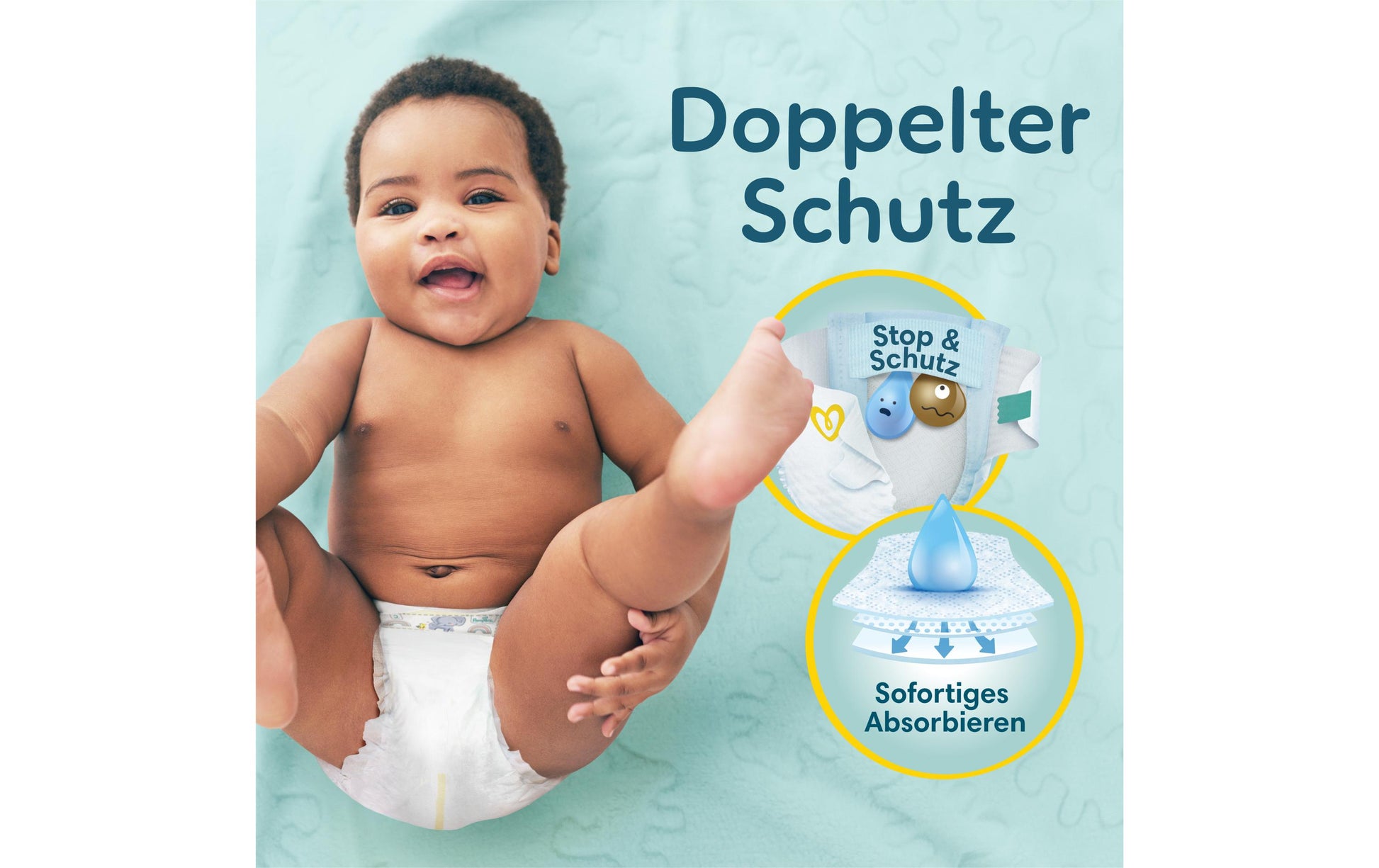 Pampers Neugeborenenwindeln – Grösse 1 (2–5 kg) – 180 Stk – weiss