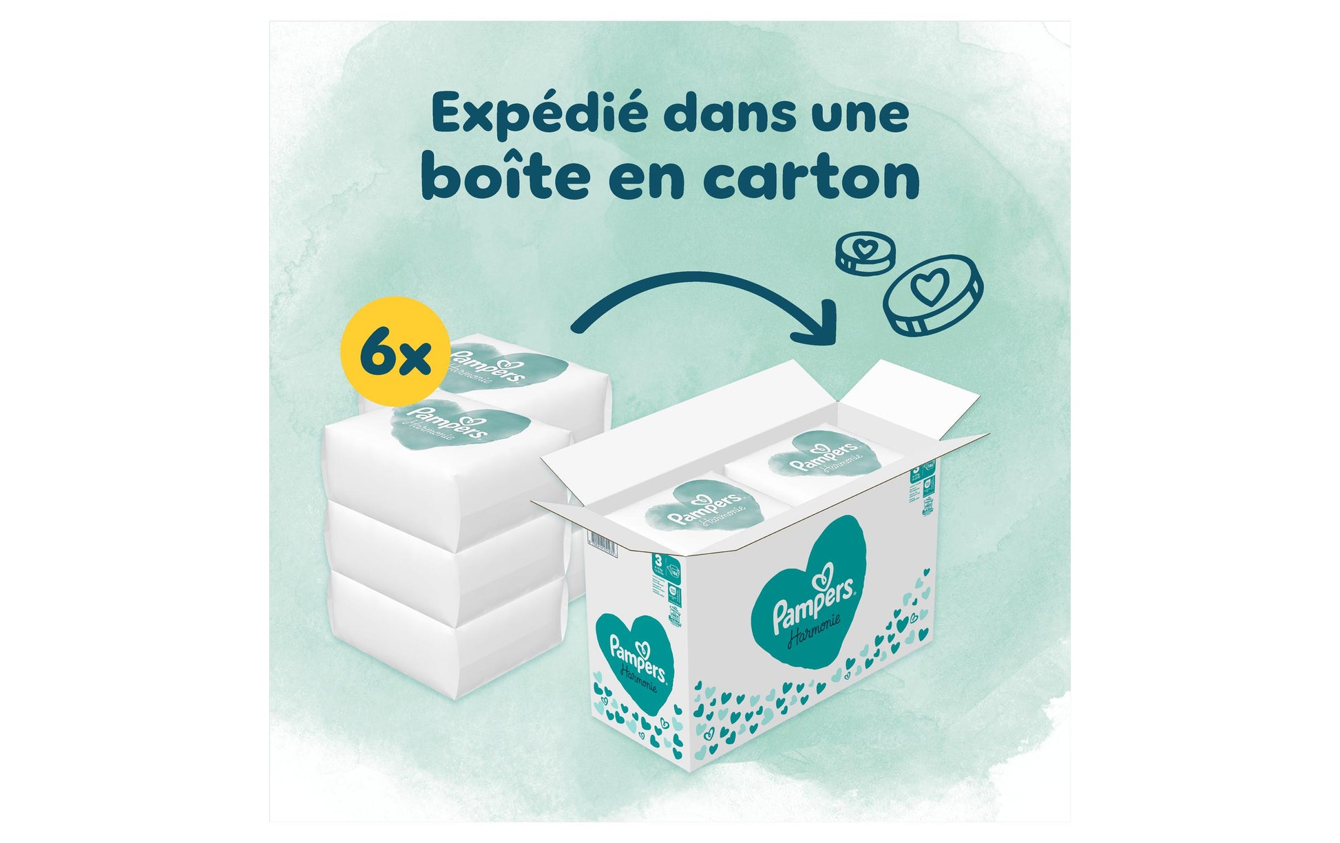 Pampers Windeln Harmonie Midi – Grösse 3 (6–10 kg) – 186 Stk