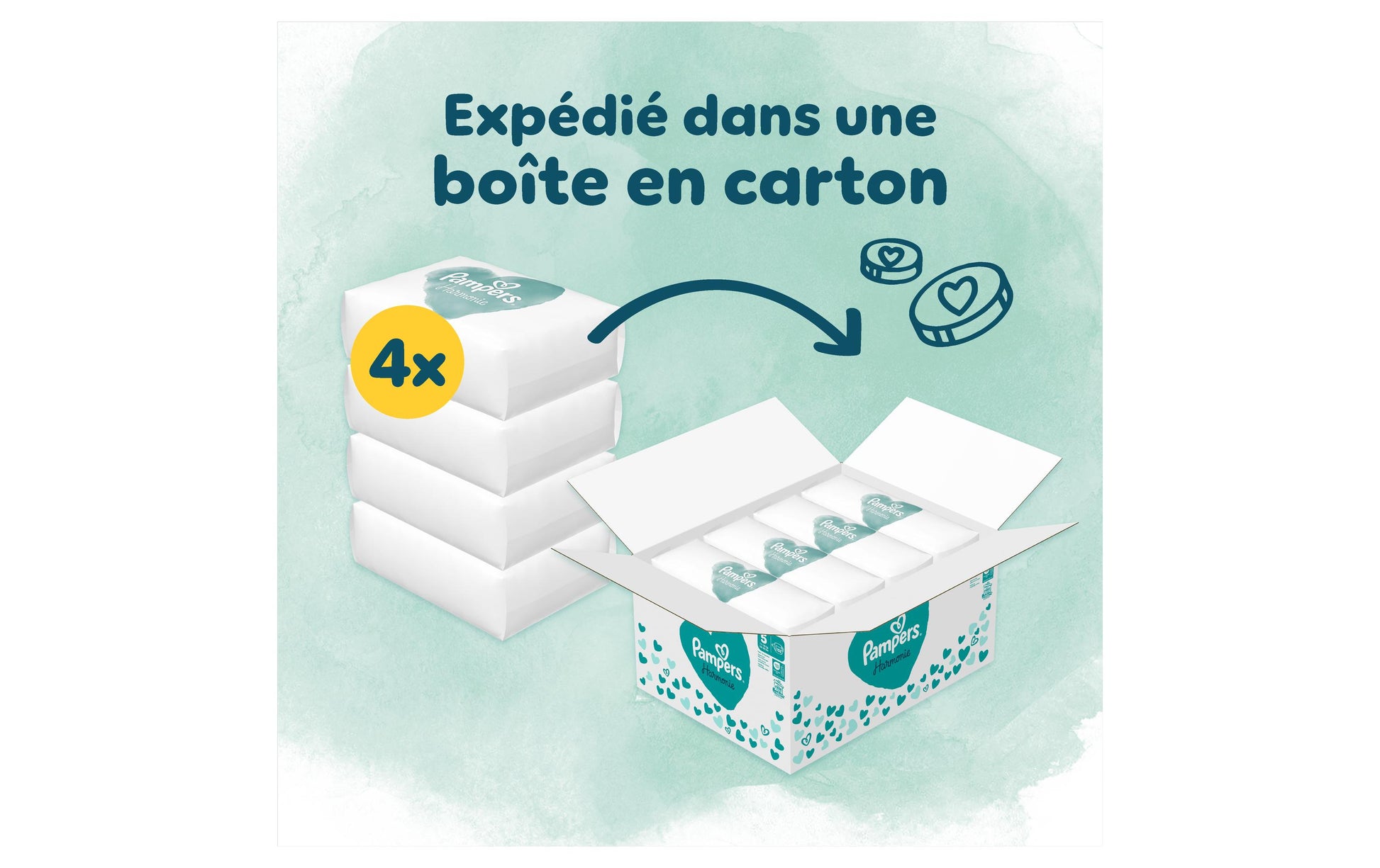 Pampers Windeln Harmonie – Grösse 5 (11+ kg) – 152 Stk – weiss