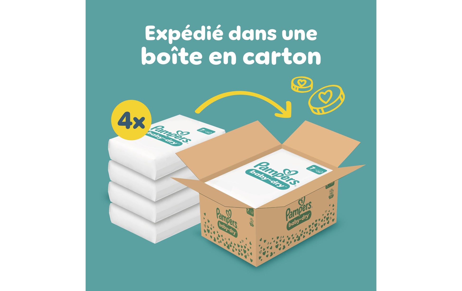 Pampers Windeln Baby Dry – Grösse 7 (15+ kg) – 132 Stk