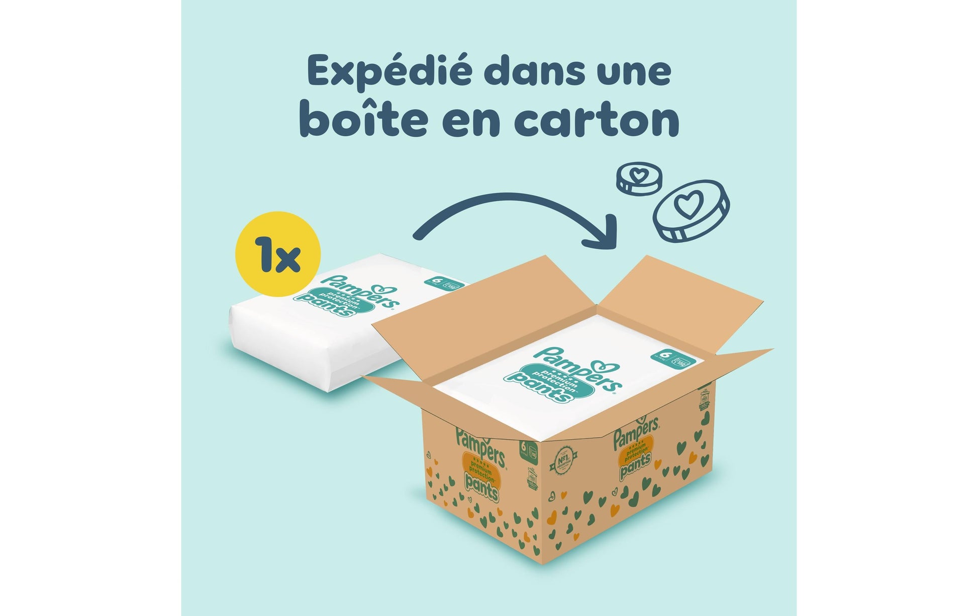 Pampers Windeln Premium Protection – Grösse 6, 132 Stk – weiss