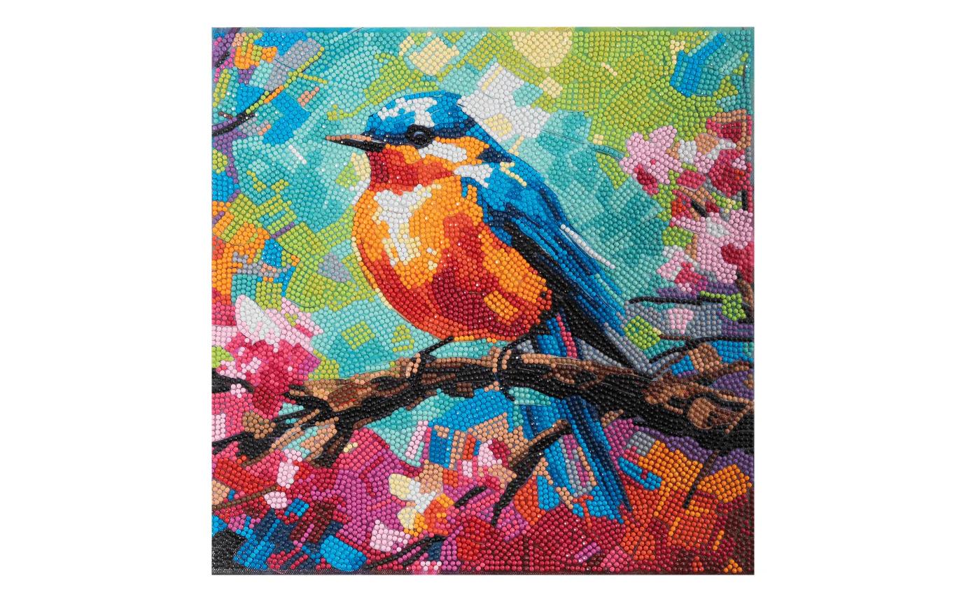 CRAFT Buddy Crystal Art Kit – Diamond Painting Set – Spring Robin – 30 × 30 cm – ab 8 Jahren