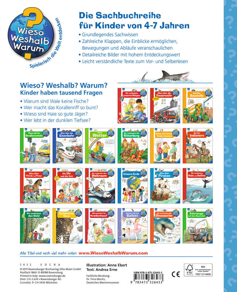 Ravensburger Buch – Wieso? Weshalb? Warum? – Meerestiere, Hardcover, 16 Seiten, Deutsch, ab 4 Jahren