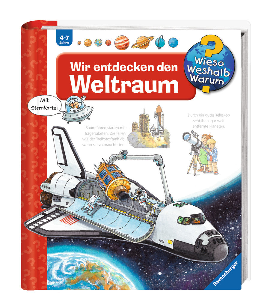 Ravensburger Buch – Wir entdecken den Weltraum, Hardcover, 16 Seiten, Deutsch, ab 4 Jahren