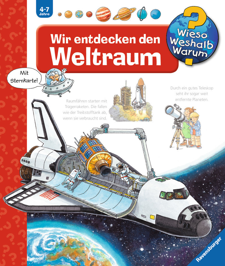 Ravensburger Buch – Wir entdecken den Weltraum, Hardcover, 16 Seiten, Deutsch, ab 4 Jahren