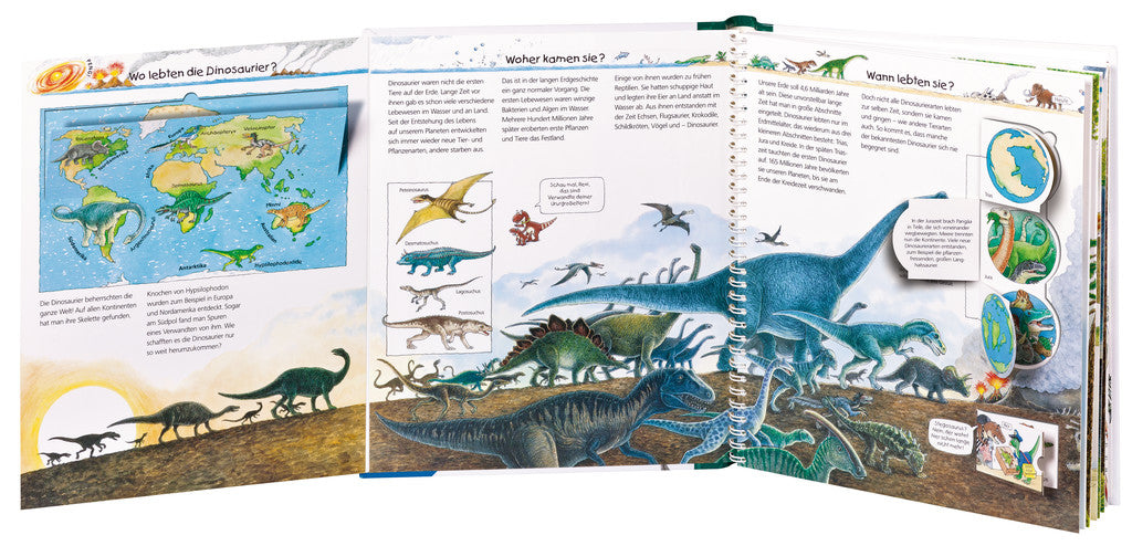Ravensburger Buch – Wir erforschen die Dinosaurier, Spiralbindung, 16 Seiten, Deutsch, ab 4 Jahren