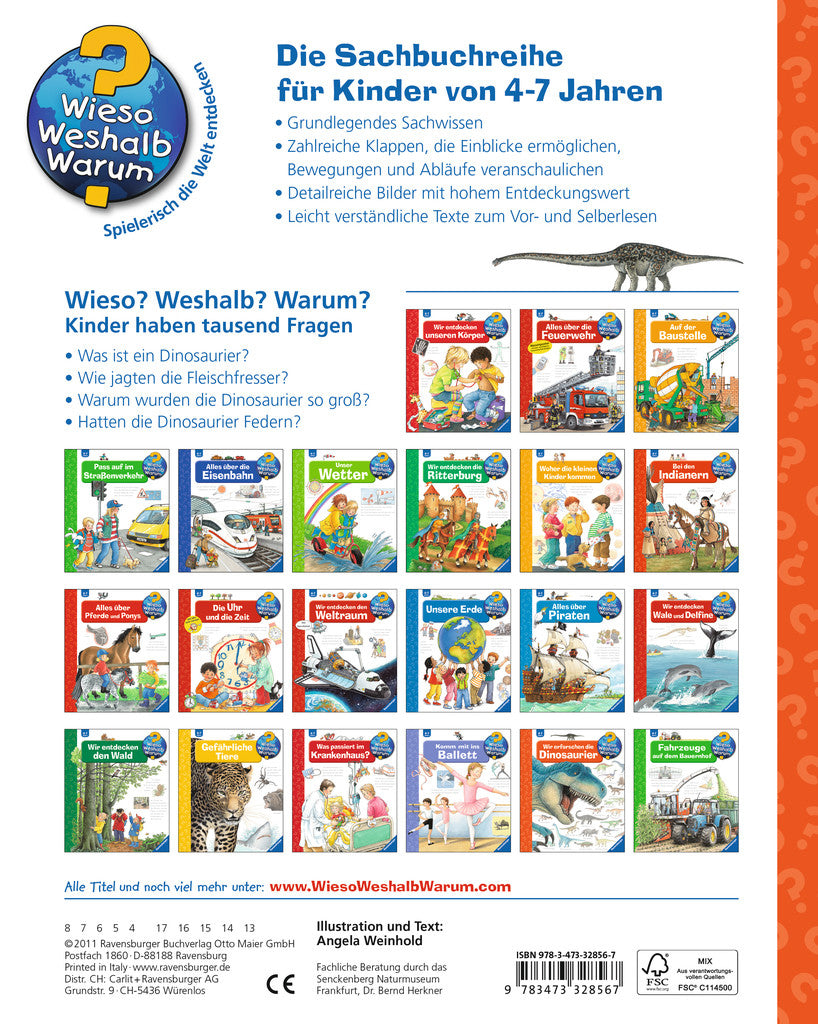 Ravensburger Buch – Wir erforschen die Dinosaurier, Spiralbindung, 16 Seiten, Deutsch, ab 4 Jahren