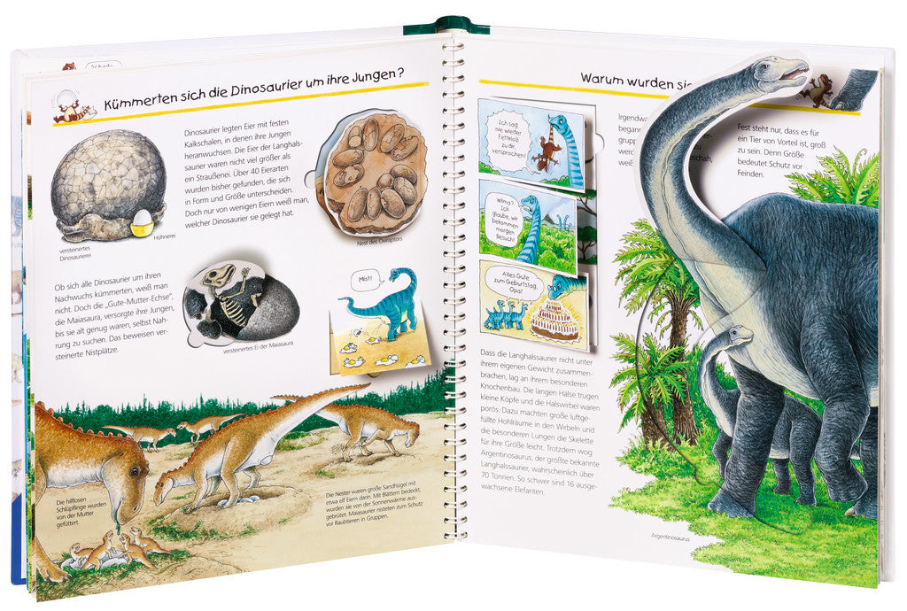 Ravensburger Buch – Wir erforschen die Dinosaurier, Spiralbindung, 16 Seiten, Deutsch, ab 4 Jahren