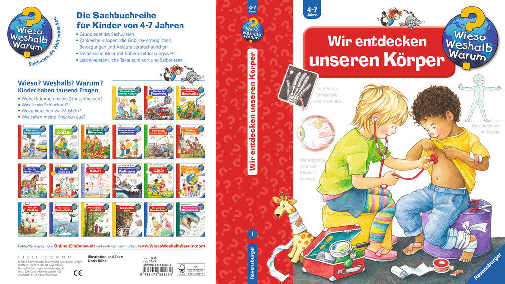 Ravensburger Buch – Wir entdecken unseren Körper, Hardcover, 16 Seiten, Deutsch, 4–7 Jahre