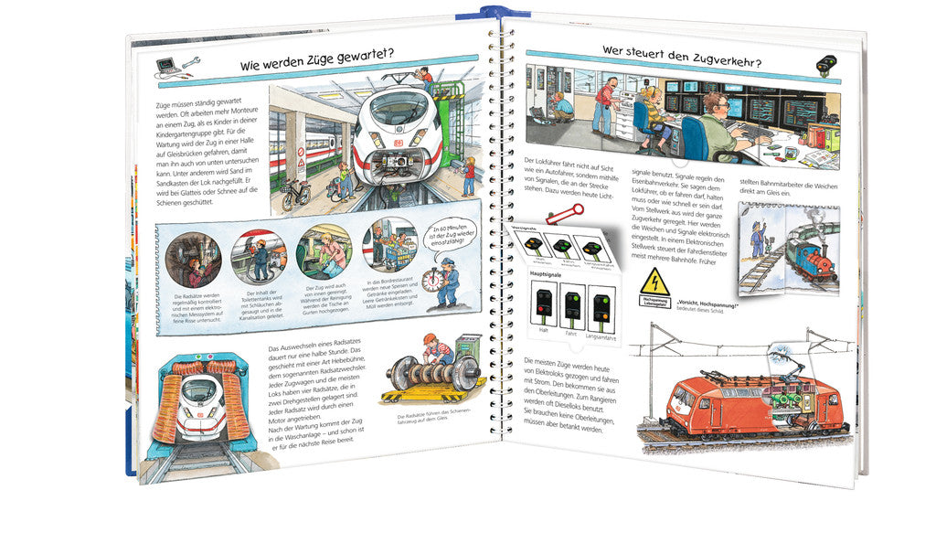 Ravensburger Buch – Alles über die Eisenbahn, Hardcover, 16 Seiten, Deutsch, ab 4 Jahren