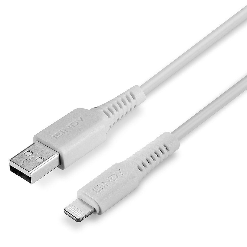 Lindy Lightning auf USB-A Kabel – USB 2.0 (480 Mbit/s) – 2 m – Weiss