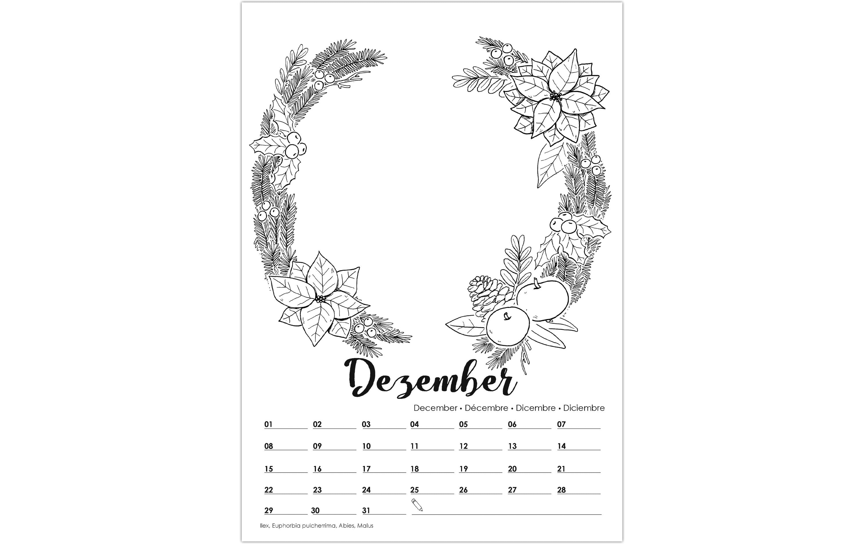Ursus Bastel-Dauerkalender, immerwährend, A4