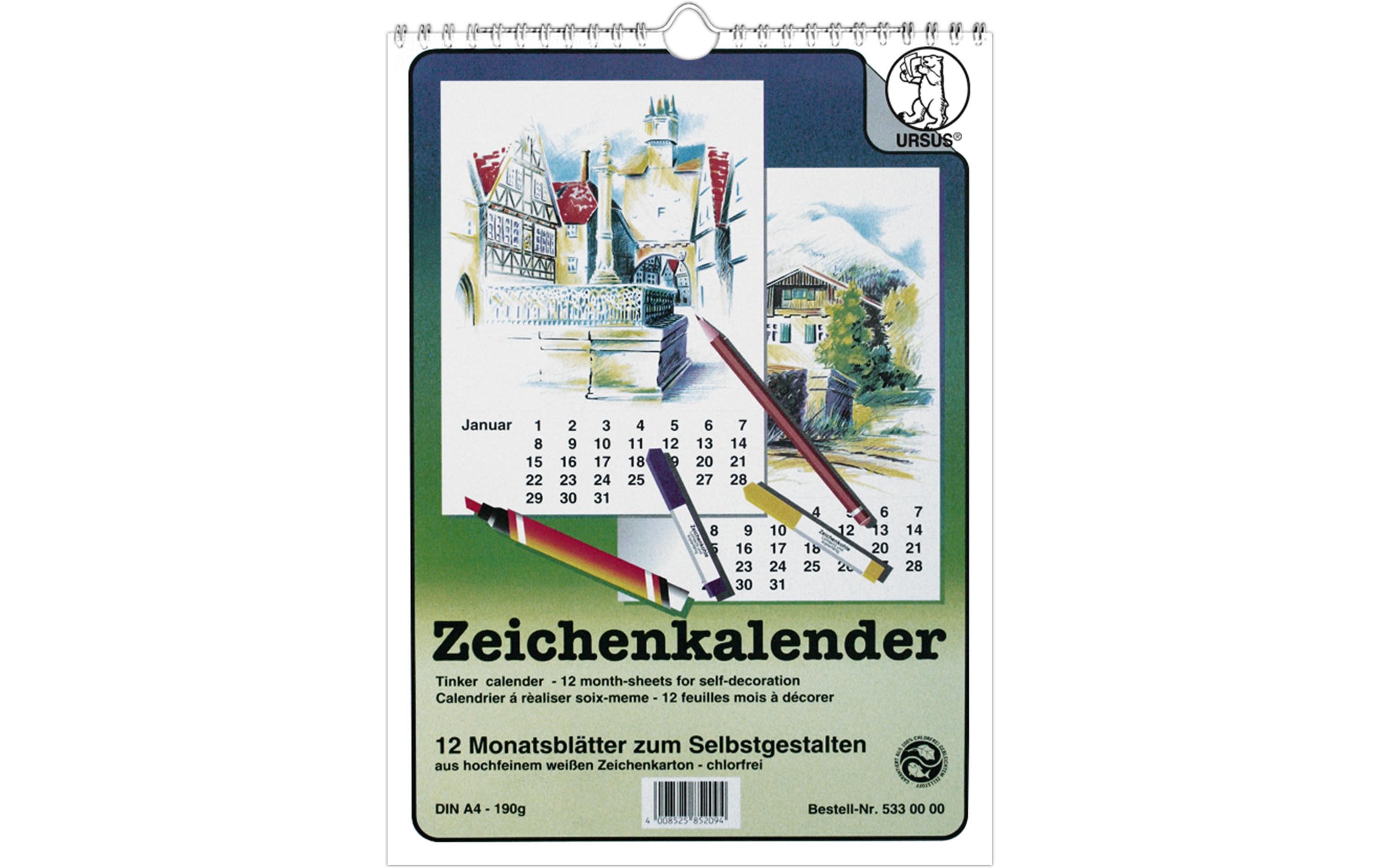 Ursus Bastel-Dauerkalender, immerwährend, A4