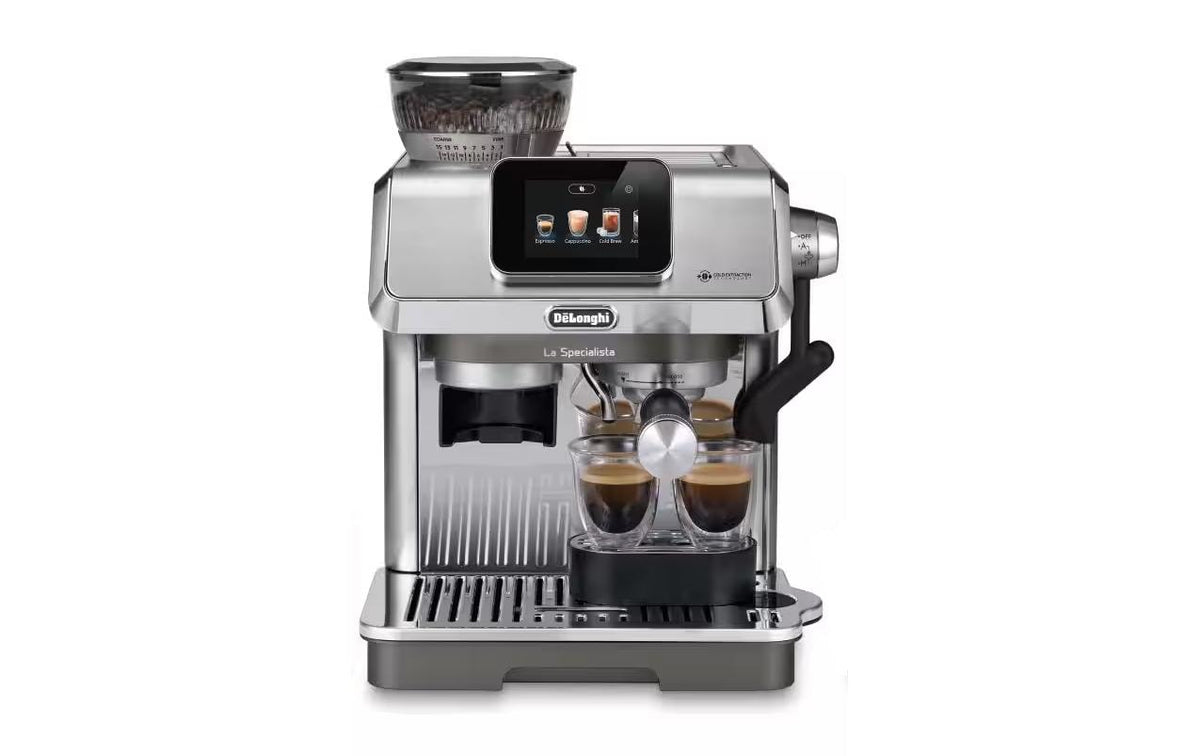 De’Longhi De'Longhi LaSpecialista Touch Espressomaschine (Siebträger) – 15 bar, 1,7 l, Milchschaumdüse, Silber