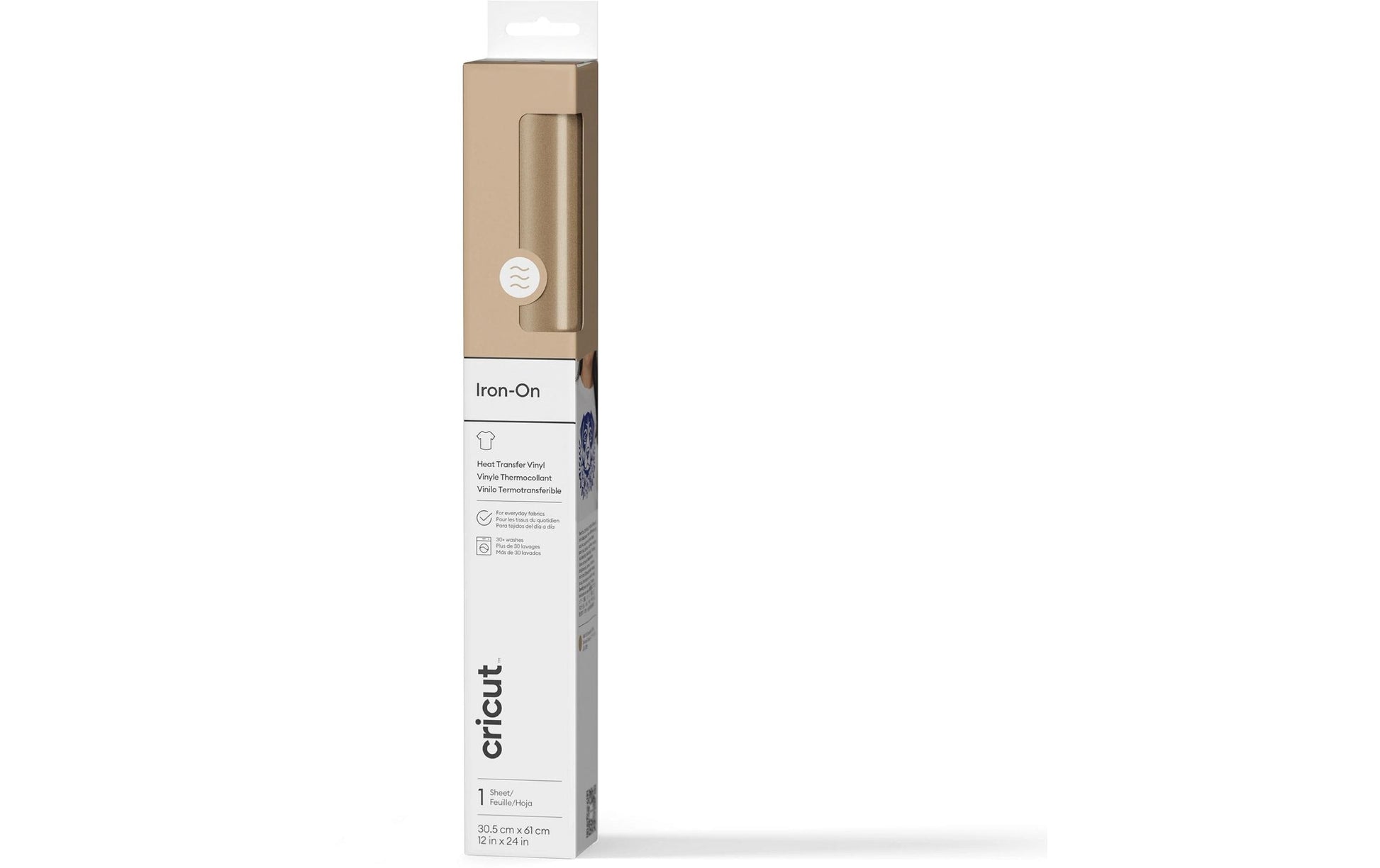 Cricut Aufbügelfolie Flex – 30,5 × 61 cm, Gold – 1 Rolle, für Cricut Maker und Cricut Explore