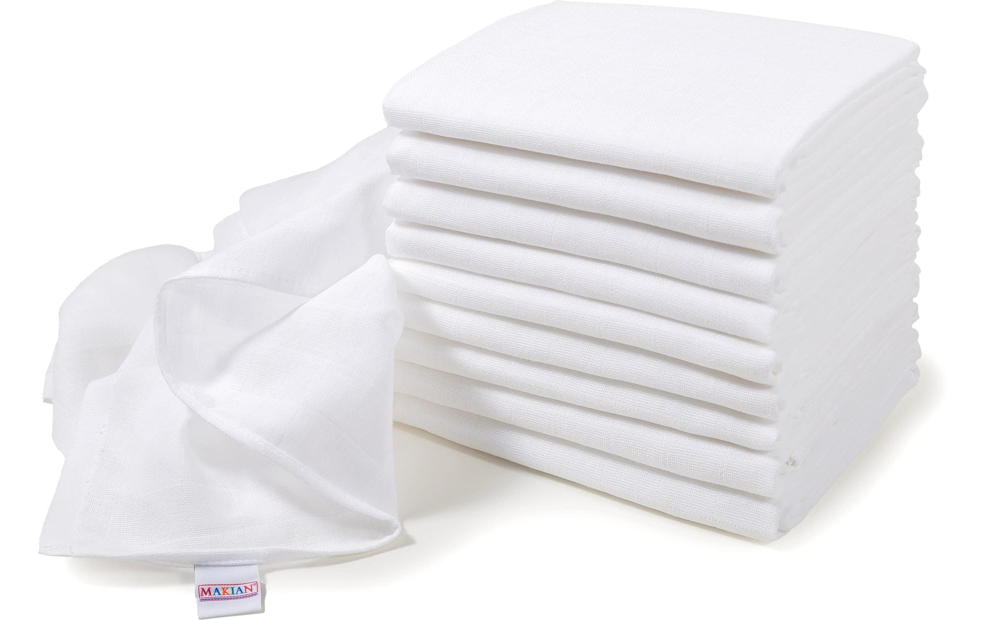 Makian Wohndecke – Baumwolle, Weiss – 70 × 70 cm – OEKO-TEX Standard 100