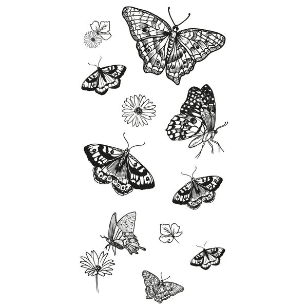 Sizzix Stempel-Set – Schmetterlinge – 13 Stempel – 80 × 50 mm