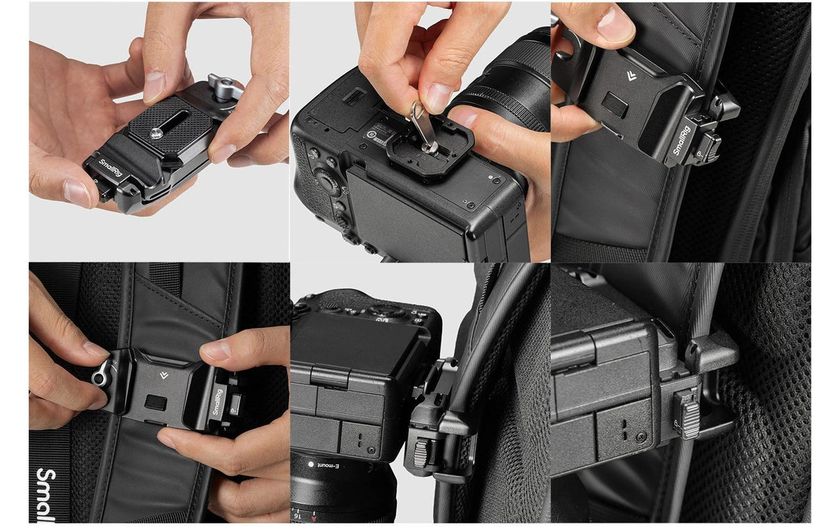 SmallRig 5053 Halterung – für Action-Kamera, Camcorder, Digitalkamera – Aluminium, Schwarz, 88,4 × 40,1 × 29 mm