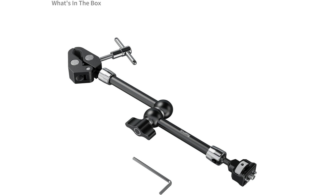 SmallRig 5311 Magic Arm Kamerahalterung – Klemme, 360° drehbar, Aluminium – für alle Marken – Schwarz/Silber