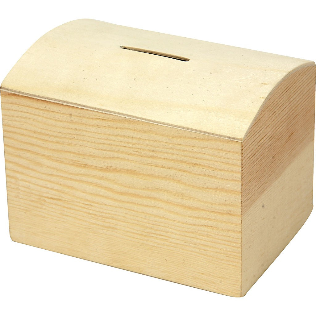 Creativ Company Spardose – Holz, Braun – 10 × 8 × 7 cm