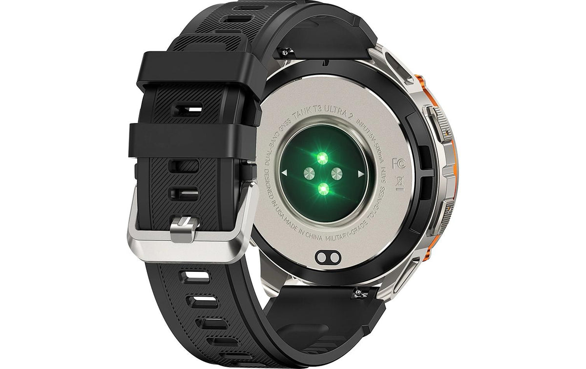 KOSPET Tank T3 Ultra 2 48 mm GPS – Edelstahl Silber, Sportarmband, Schwarz, 50 m