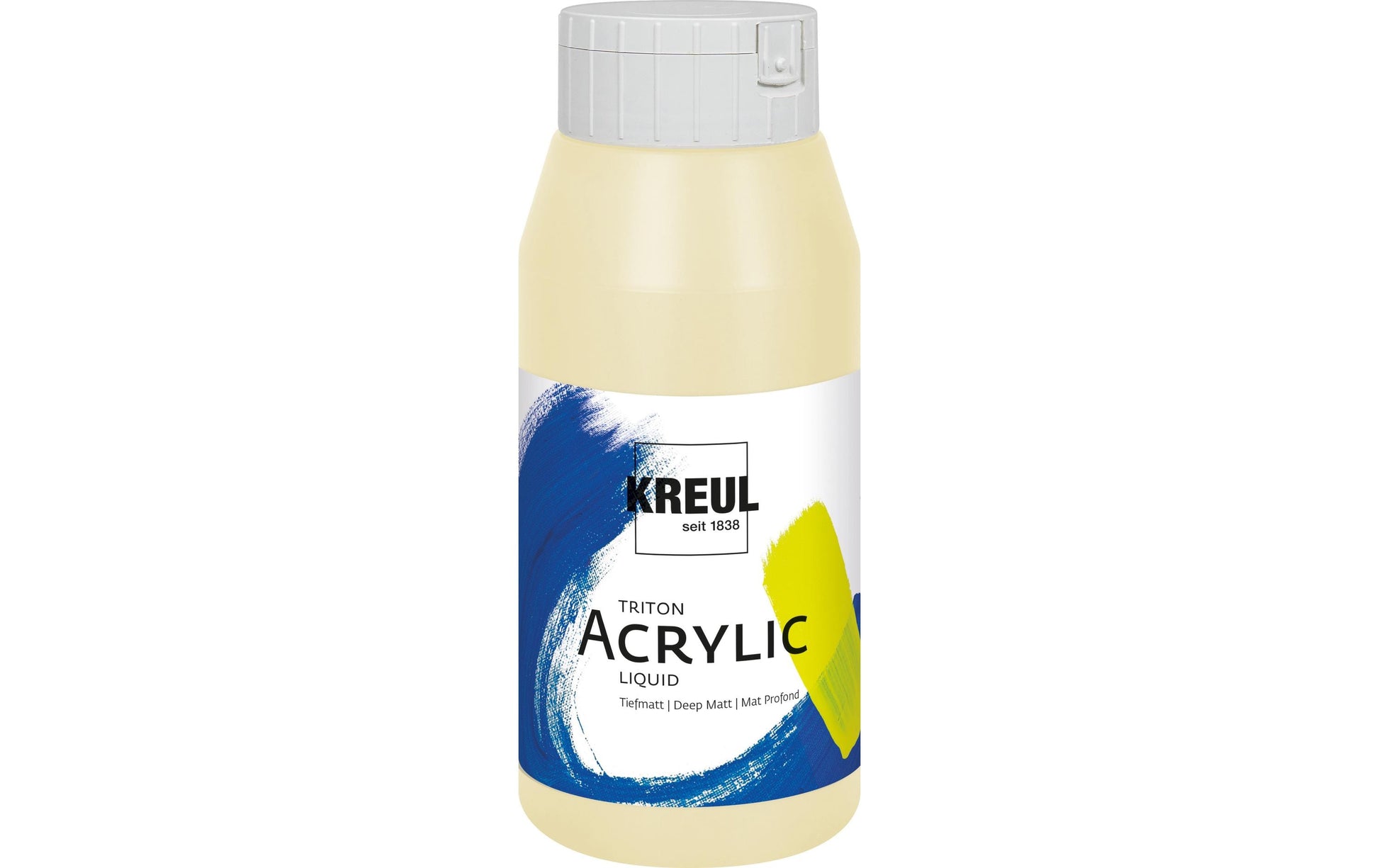 KREUL Triton Acrylfarbe – Beige, lichtecht – 750 ml – für Stein