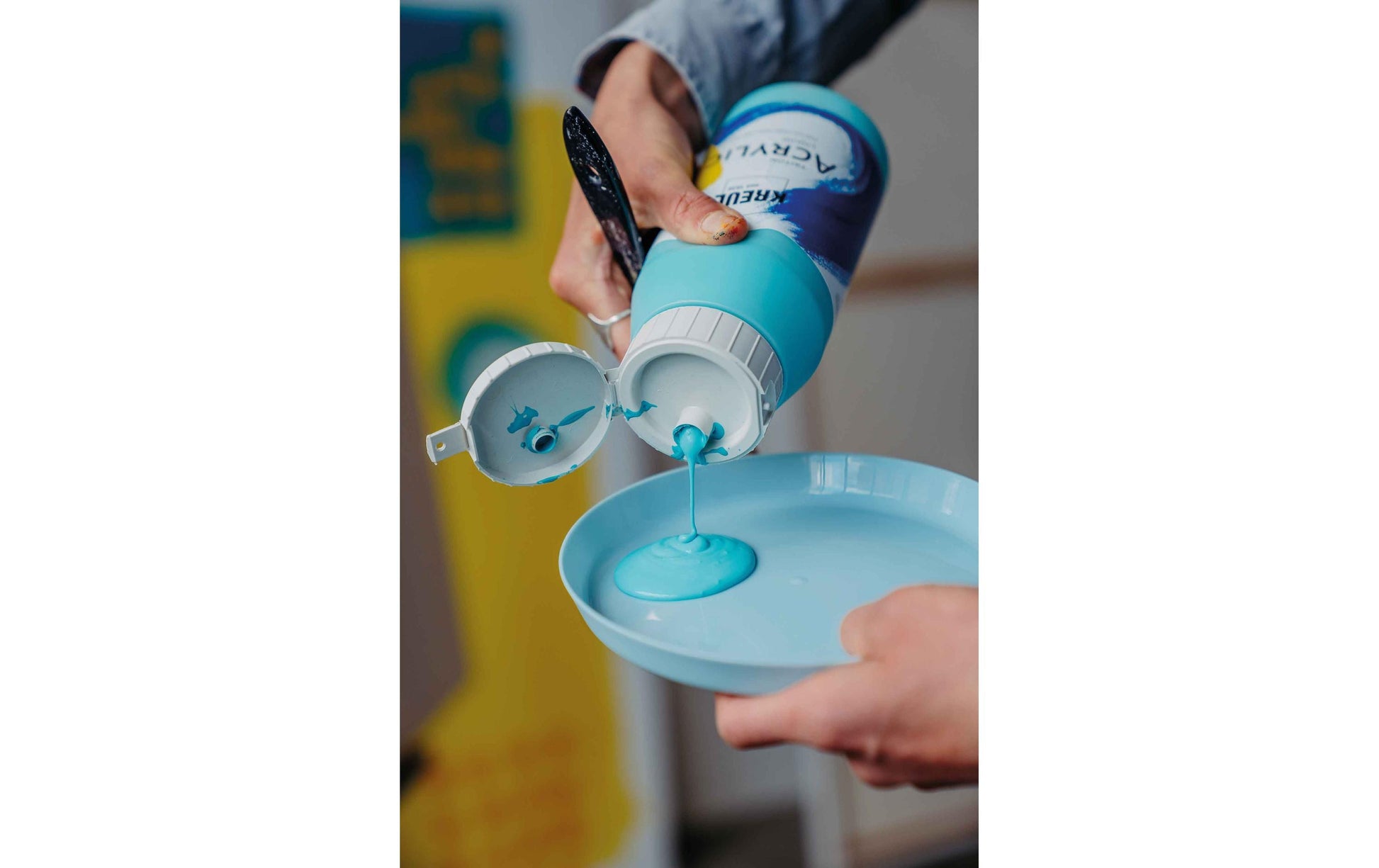 KREUL Triton Acrylfarbe – Beige, lichtecht – 750 ml – für Stein