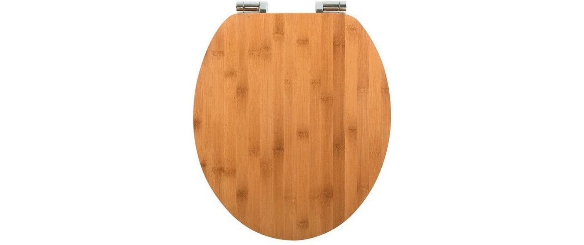 Spirella WC-Sitz Oslo – Bambus, Braun, Soft-Close, Slim, 46 × 37 cm