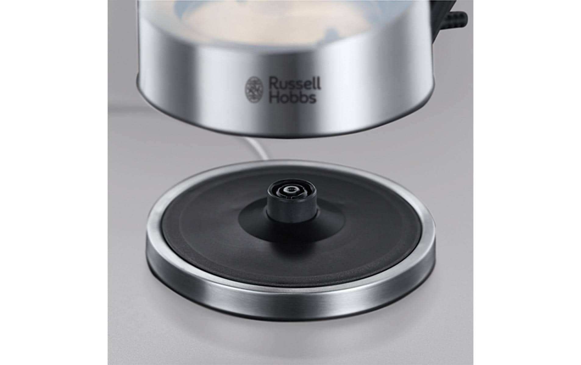 Russell Hobbs Wasserkocher Purity – 1 l, Glas, 2200 W, Schwarz, 360°-Sockel