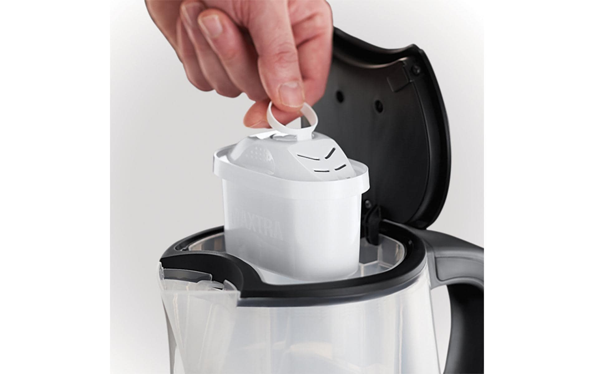 Russell Hobbs Wasserkocher Purity – 1 l, Glas, 2200 W, Schwarz, 360°-Sockel