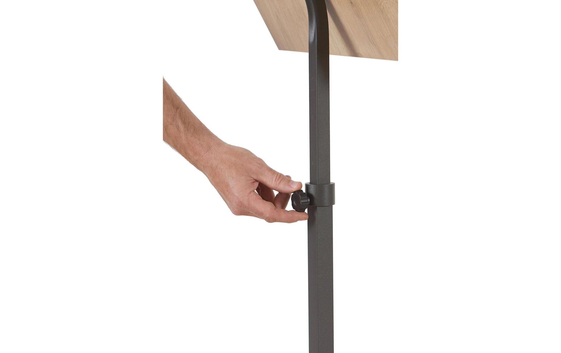 Rocada Boden-Prospektständer – für A4, braun, Holz, 400×300×1400 mm