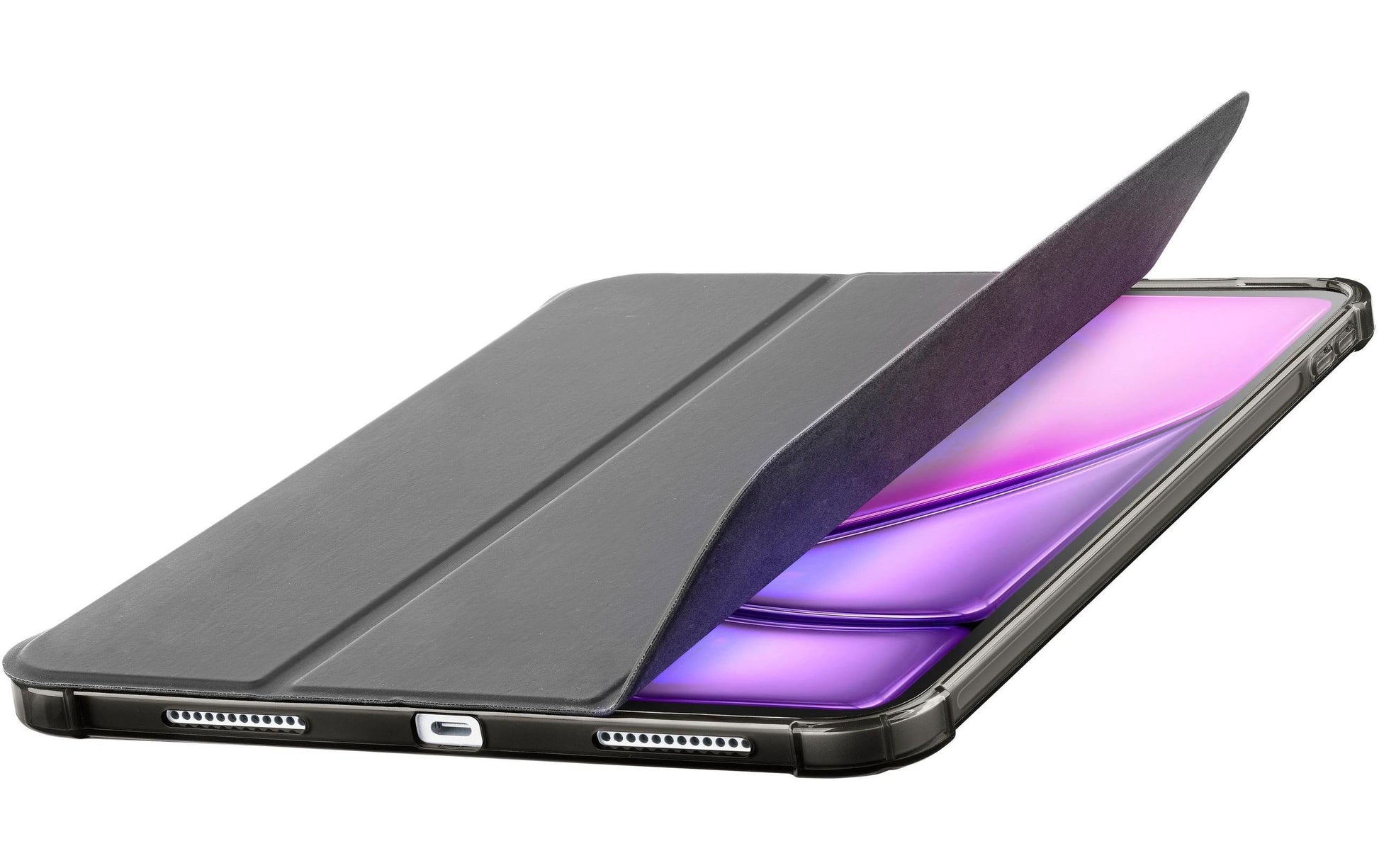 Cellularline Case iPad Notebook-Schutzhülle – für Tablets bis 11", Stoßschutz, Standfuss, Kunstleder, Schwarz