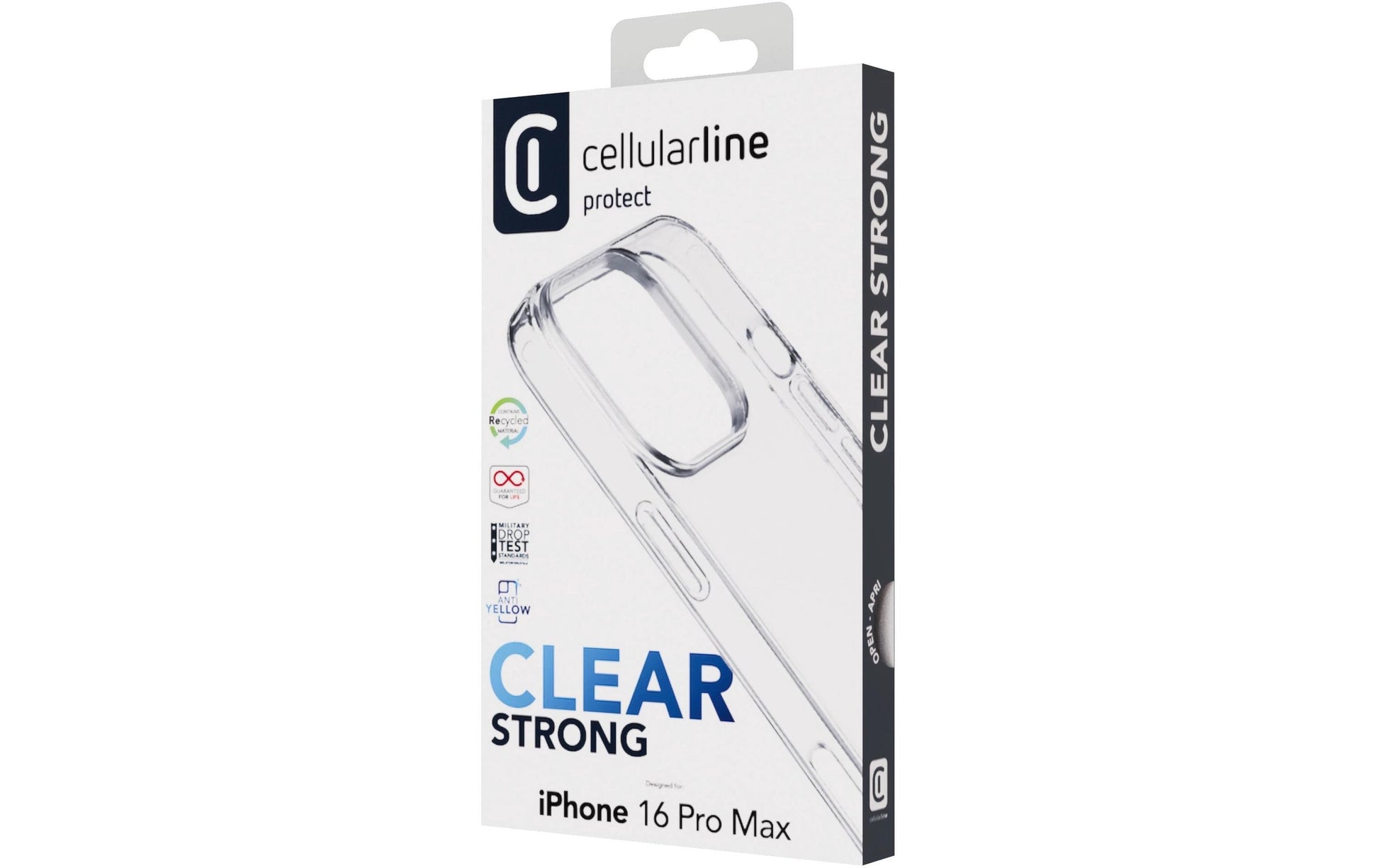 Cellularline Backcover – für Apple iPhone 16 Pro Max – transparent