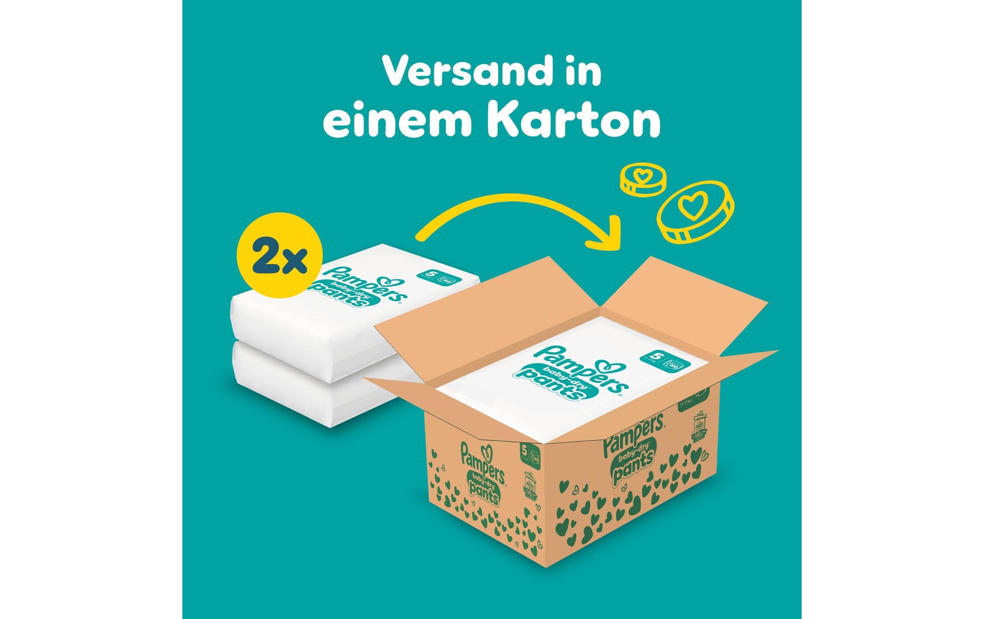 Pampers Windeln Pants – Gr. 5 (12–17 kg) – 160 Stk – weiss