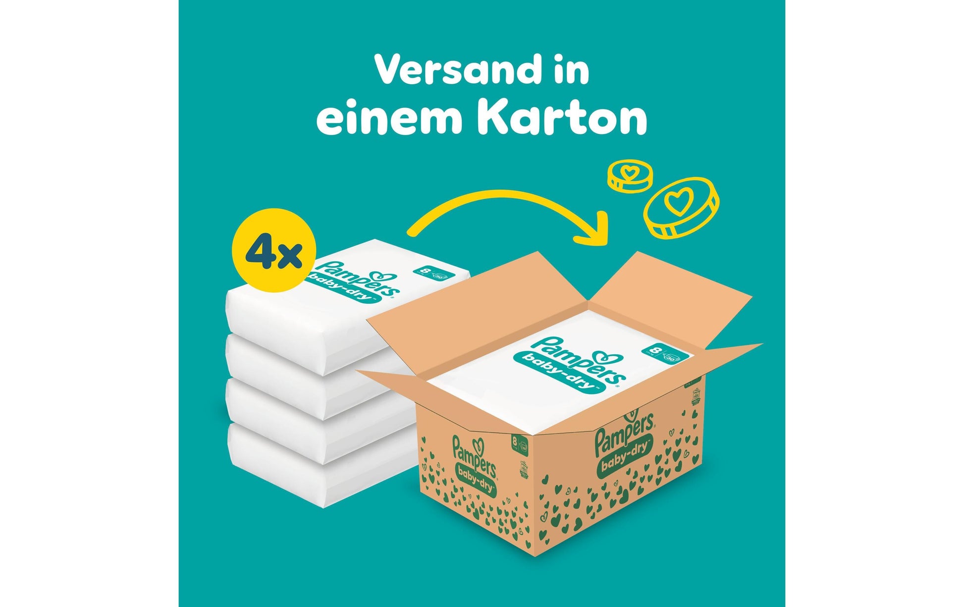 Pampers Windeln Baby Dry – Grösse 8 (17+ kg) – 120 Stk