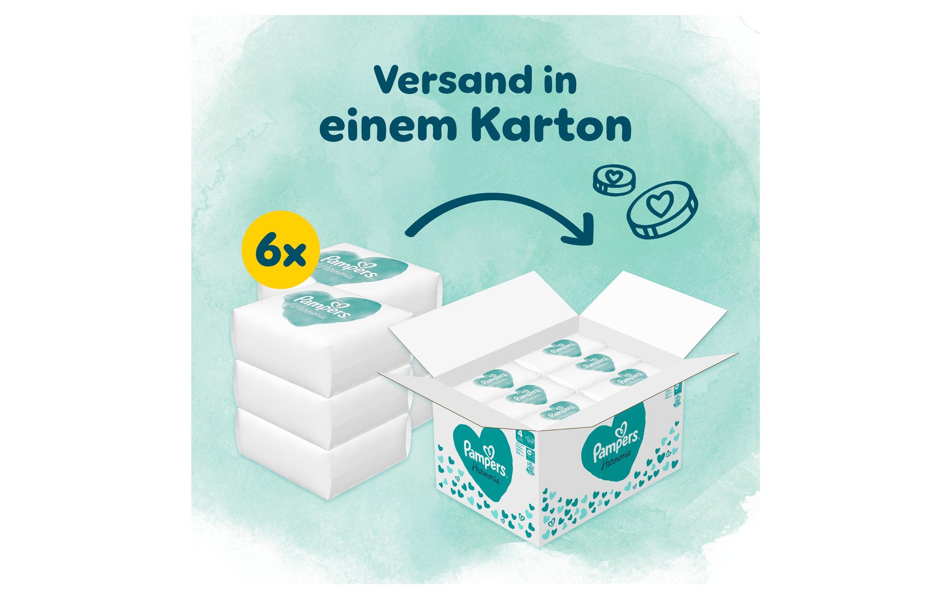 Pampers Windeln – Grösse 4 (9–14 kg) – 174 Stk – weiss