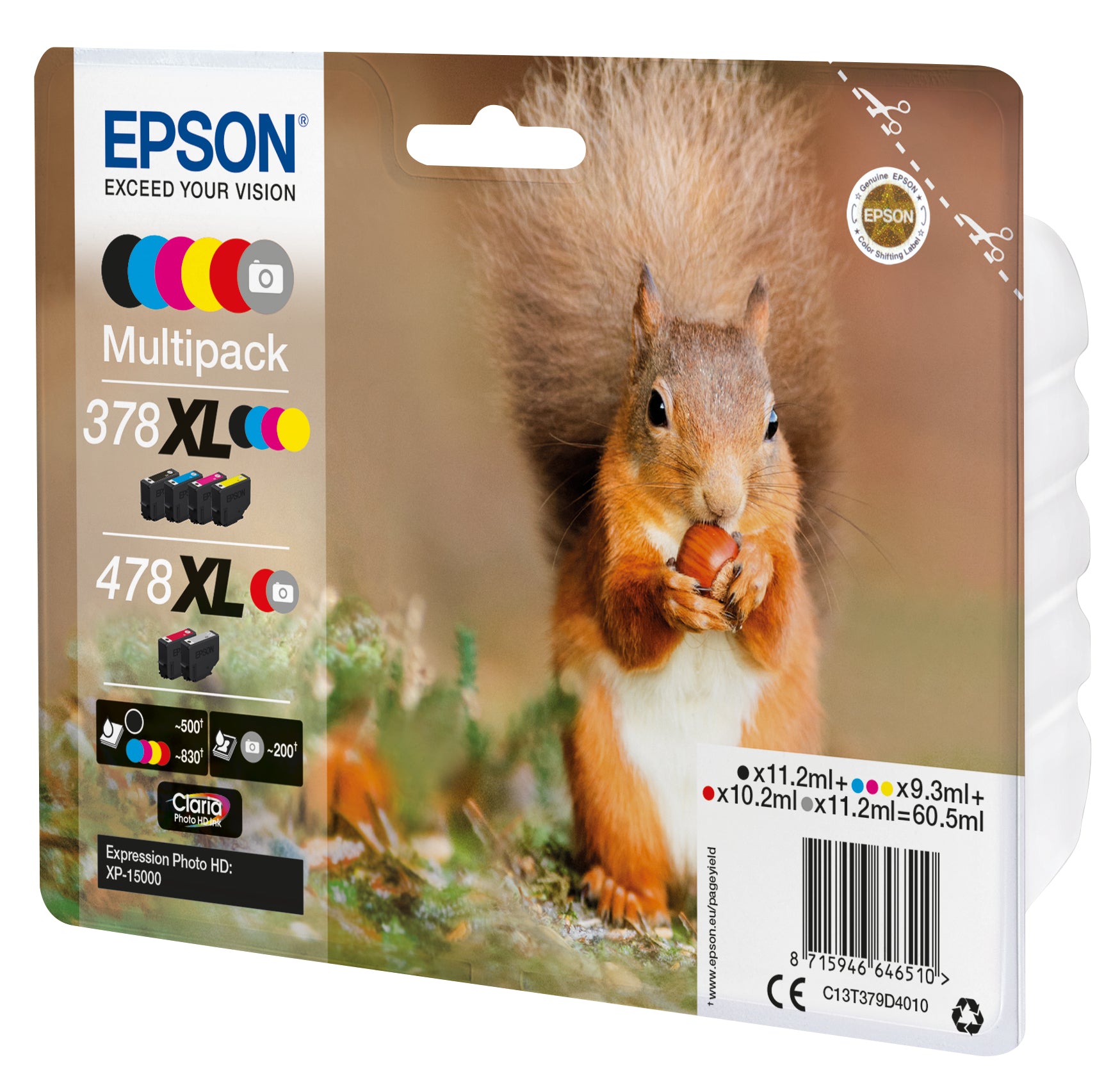 Epson Tintenpatronen-Multipack, 6 Farben (sortiert), 6er-Pack – für Inkjetdrucker und Multifunktionsgeräte