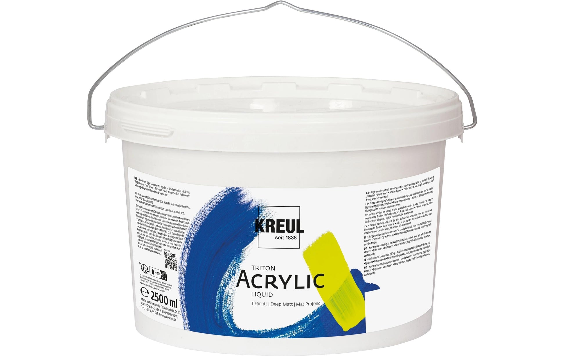 Kreul – Triton Acrylflüssigkeit – Acrylfarbe – Schwarz, schnelltrocknend, 2500 ml