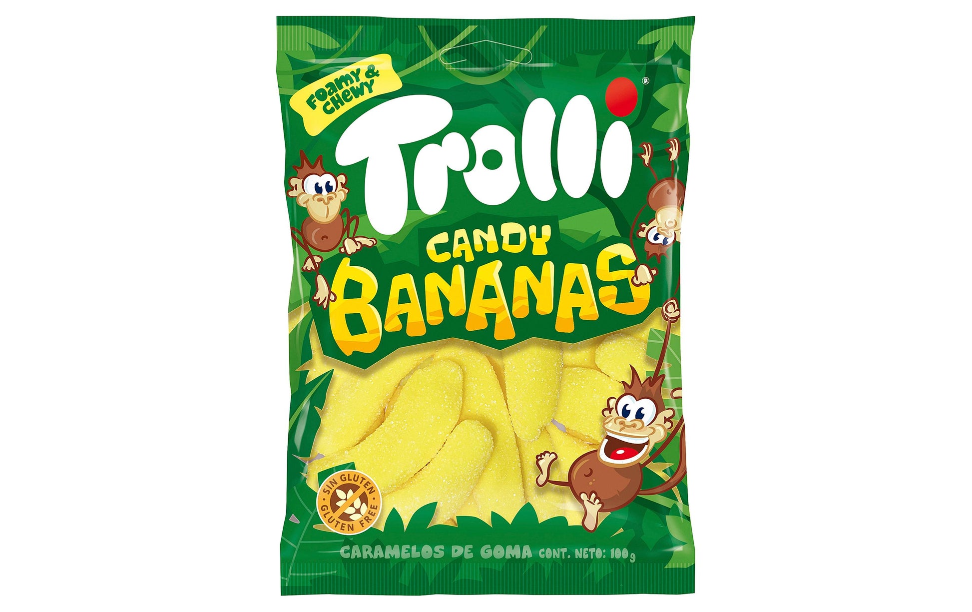 Trolli Candy Bananas Gummibonbons – Banane, glutenfrei – 100 g