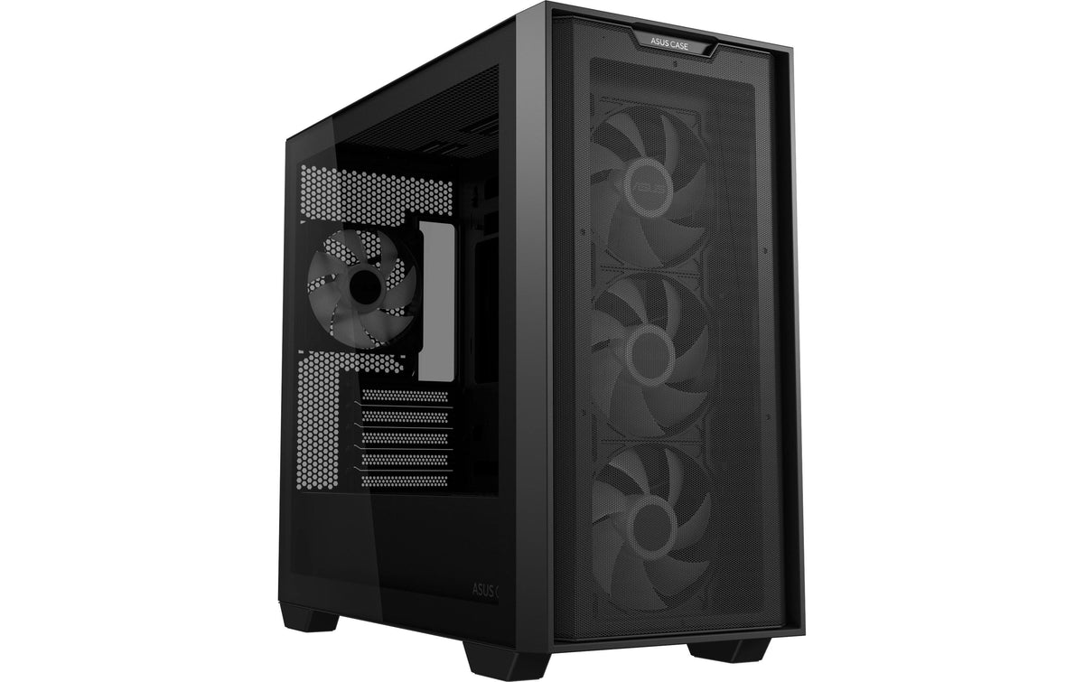 ASUS A21 PLUS TG ARGB (BTF) – PC-Gehäuse – Micro-ATX, Mini-ITX, Sichtfenster, 3×120/1×120 mm