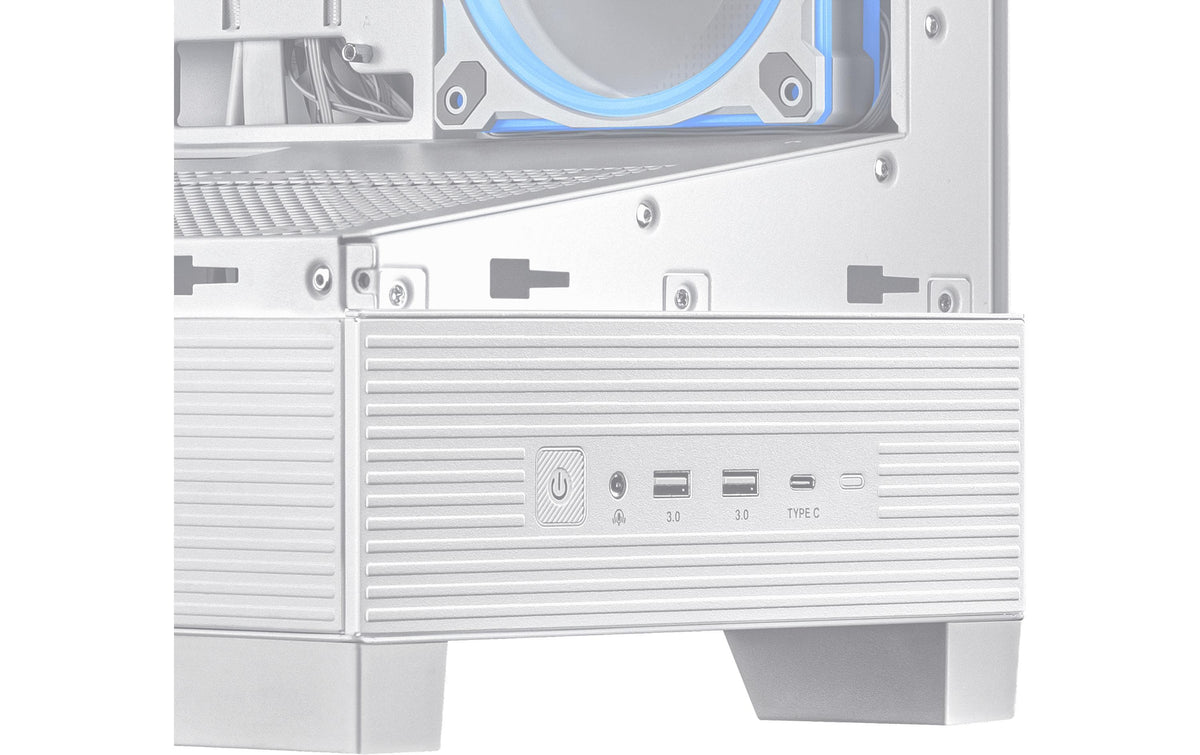 ASUS A31 PLUS TG ARGB WEISS – PC-Gehäuse (Midi-Tower) – Weiss, ATX/mATX/Mini-ITX, 2×3,5"/3×2,5"
