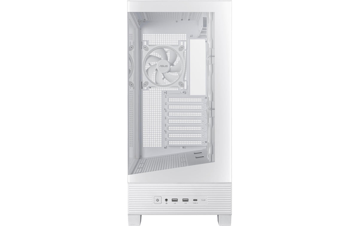 ASUS A31 PLUS TG ARGB WEISS – PC-Gehäuse (Midi-Tower) – Weiss, ATX/mATX/Mini-ITX, 2×3,5"/3×2,5"