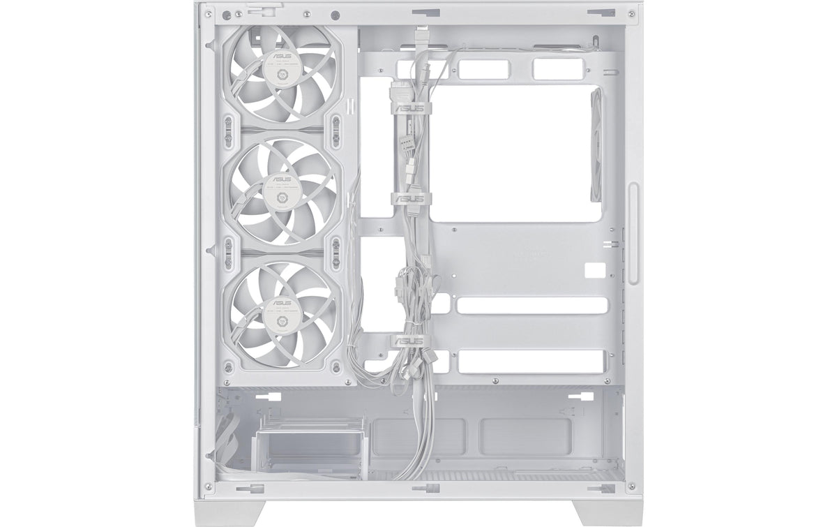 ASUS A31 PLUS TG ARGB WEISS – PC-Gehäuse (Midi-Tower) – Weiss, ATX/mATX/Mini-ITX, 2×3,5"/3×2,5"